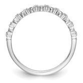 14K White Gold Black & White Diamond Band - 7